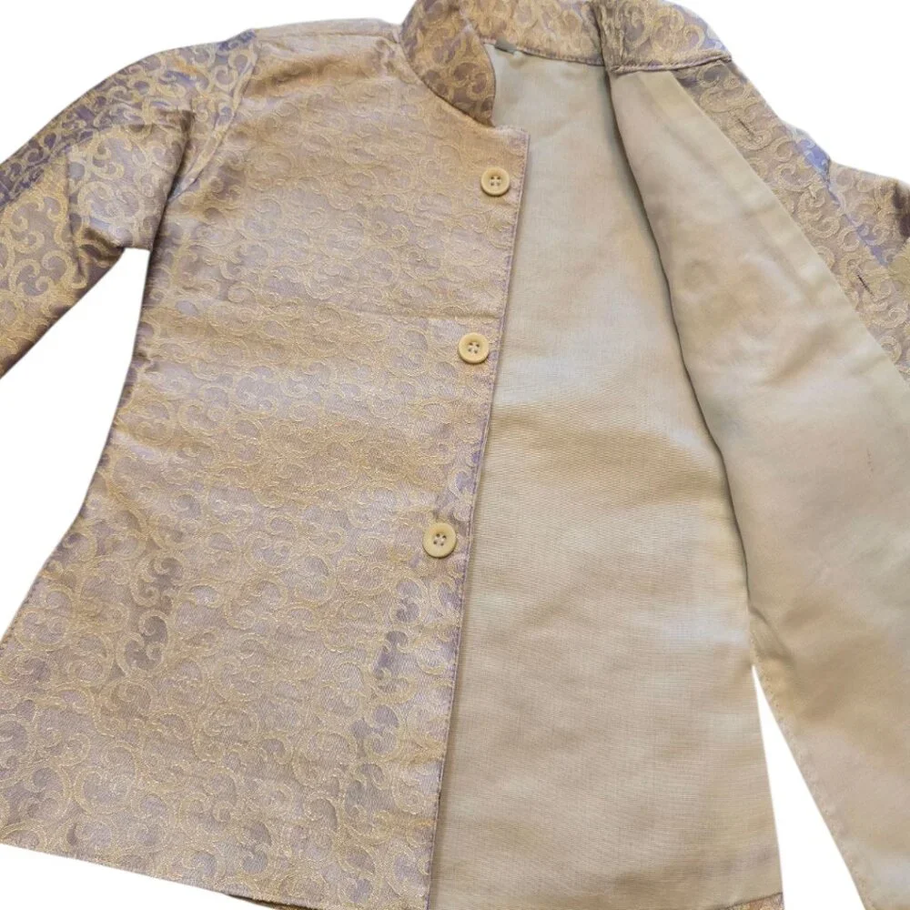 Beautiful Boy's Bone & Lavendar Sherwani / Kurta sz S